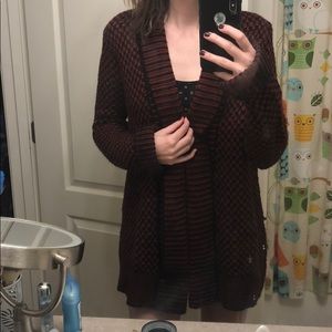 Red and Black Cardigan
